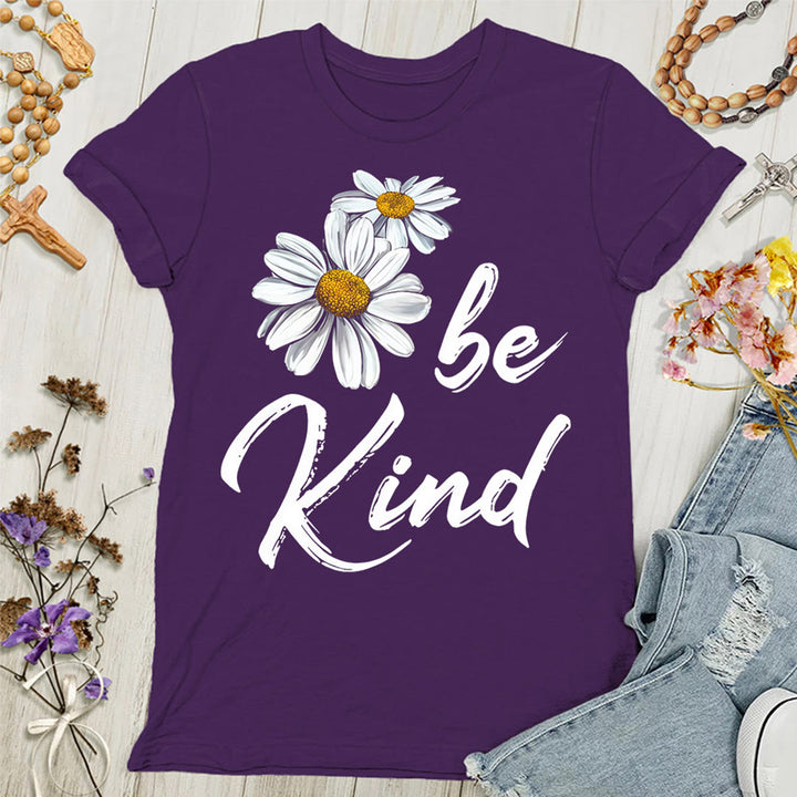 Christianartworkshop Be Kind Daisy Women's T-shirt: Sharing God's Grace with Kindness