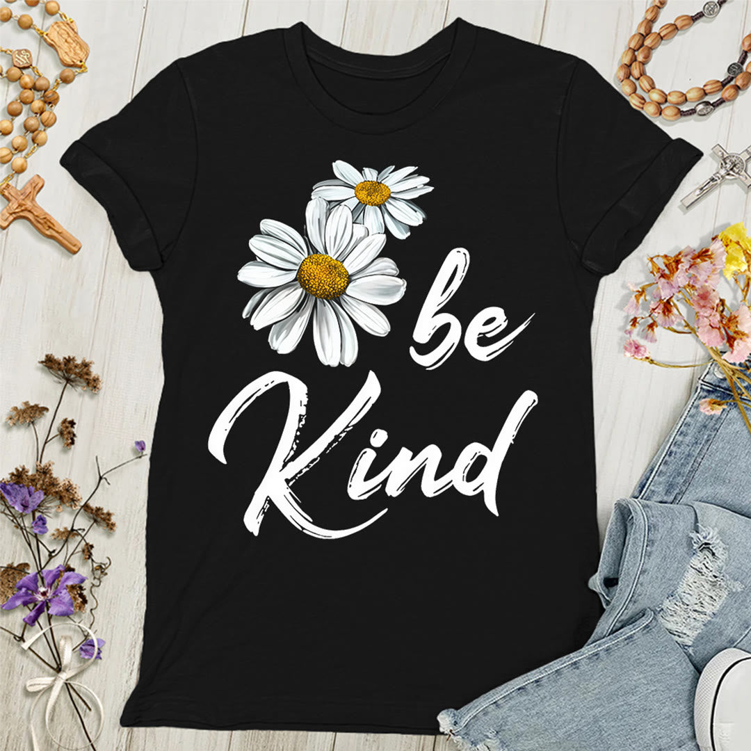 Christianartworkshop Be Kind Daisy Women's T-shirt: Sharing God's Grace with Kindness