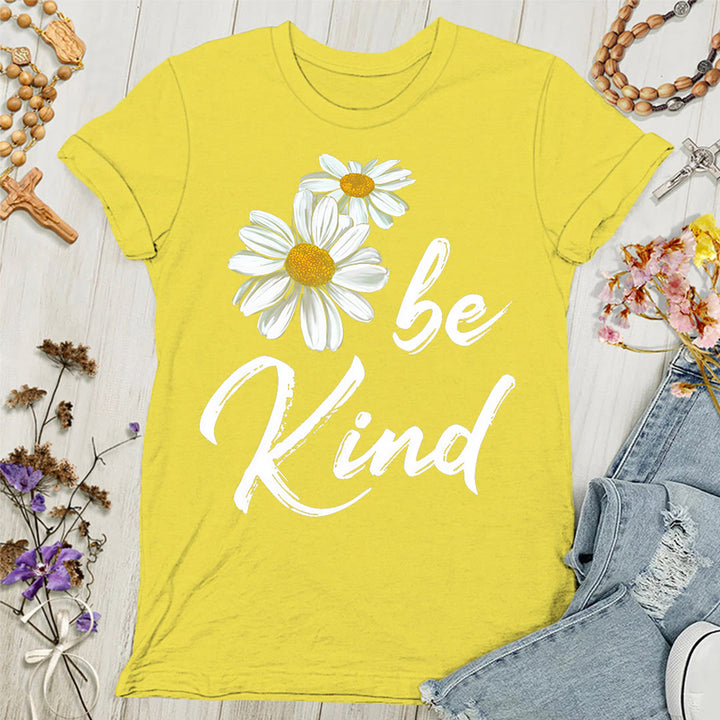 Christianartworkshop Be Kind Daisy Women's T-shirt: Sharing God's Grace with Kindness