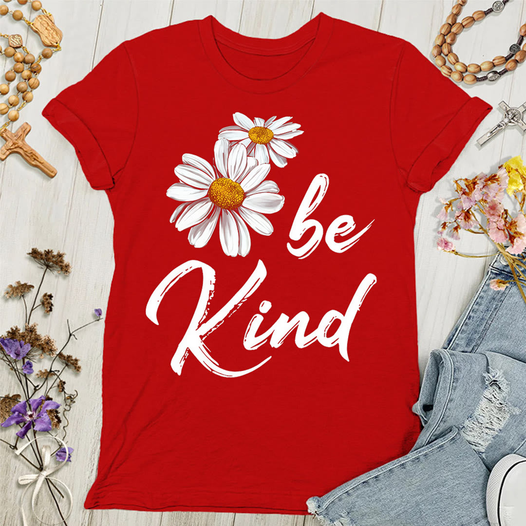 Christianartworkshop Be Kind Daisy Women's T-shirt: Sharing God's Grace with Kindness
