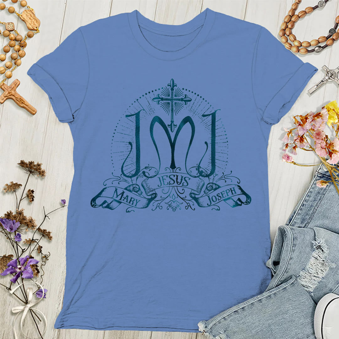 Christianartworkshop Jesus Mary Joseph Holy Family Women's T-shirt