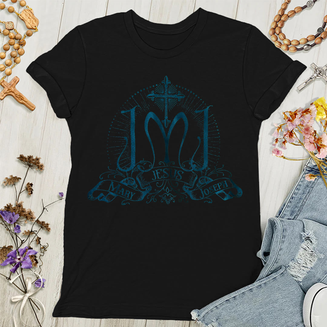 Christianartworkshop Jesus Mary Joseph Holy Family Women's T-shirt