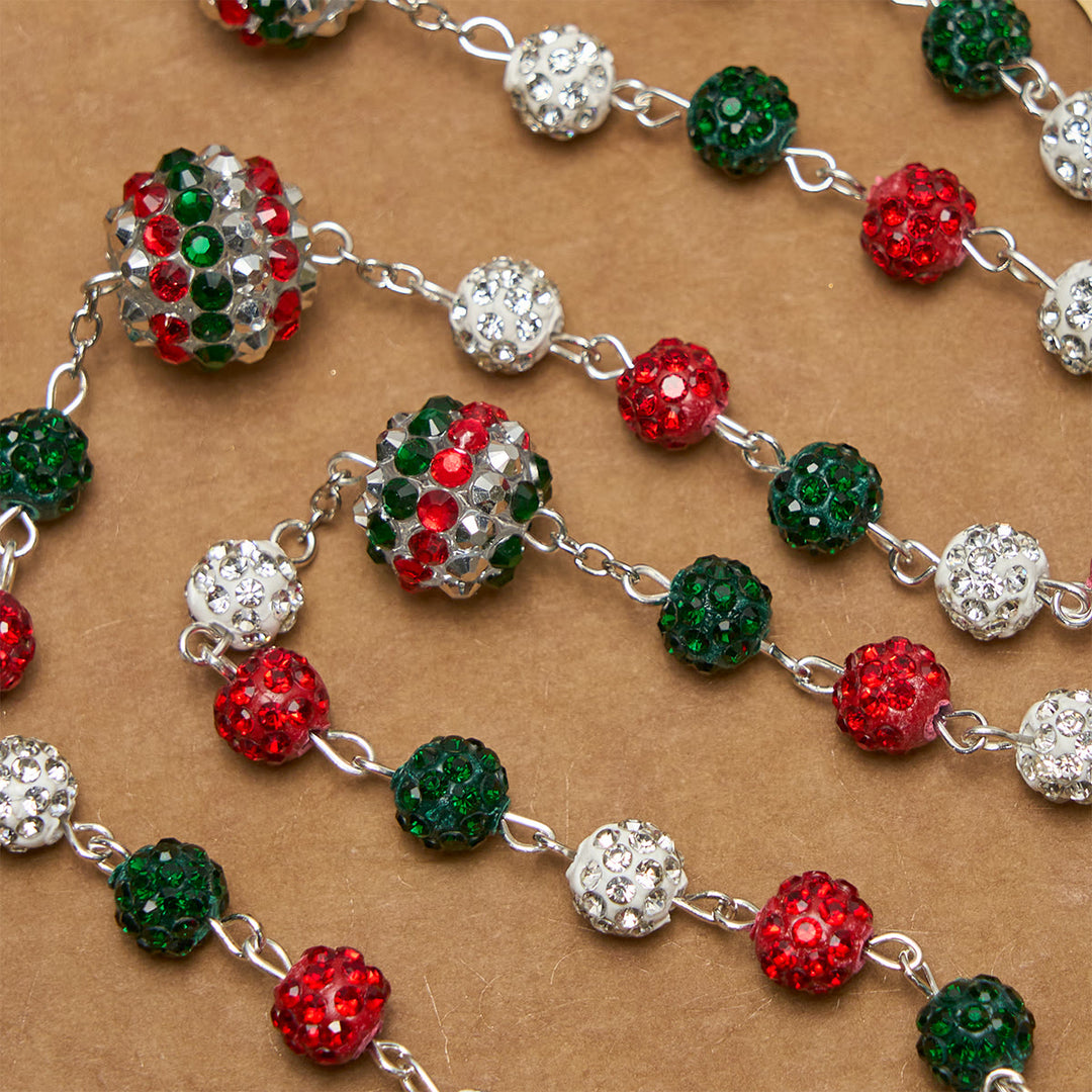 Christianartworkshop Crystal-Covered Tricolor Beads & Miraculous Medal Glam Sparkling Rosary - image 14