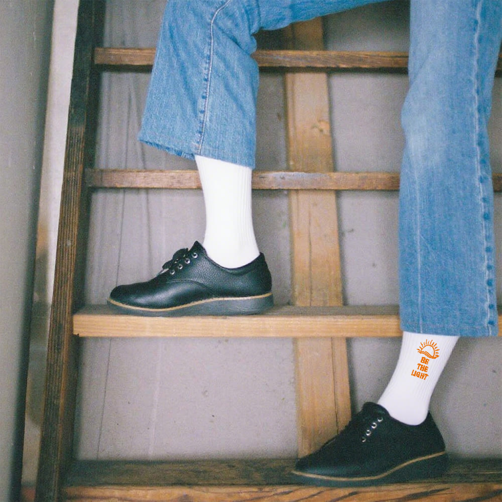 Christianartworkshop Be The Light with Glimmering Sea Horizon Crew Socks: Shine with Spirit - image 2