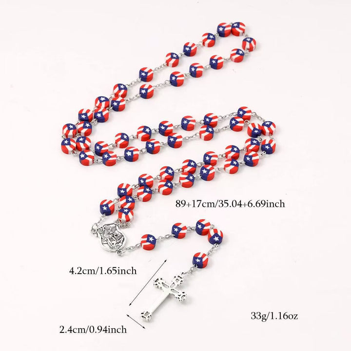 Christianartworkshop American Independence Patriotic Rosary with Guardian Angel St. Michael - image 5