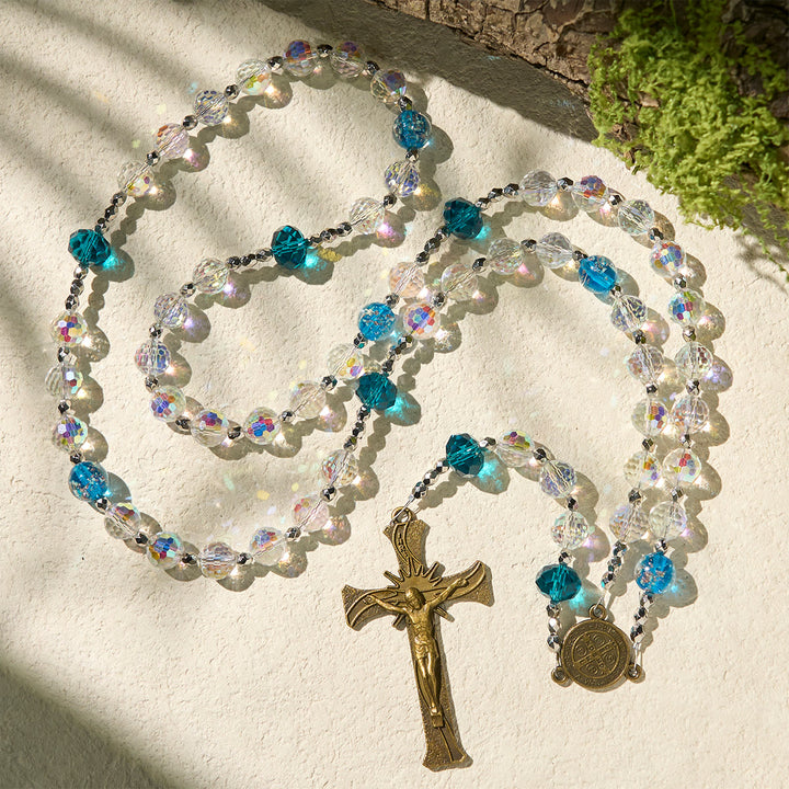 Christianartworkshop PRAYERFUL FAITH: Elegant Shining Beads St. Benedict Rosary with Gift Card - image 5
