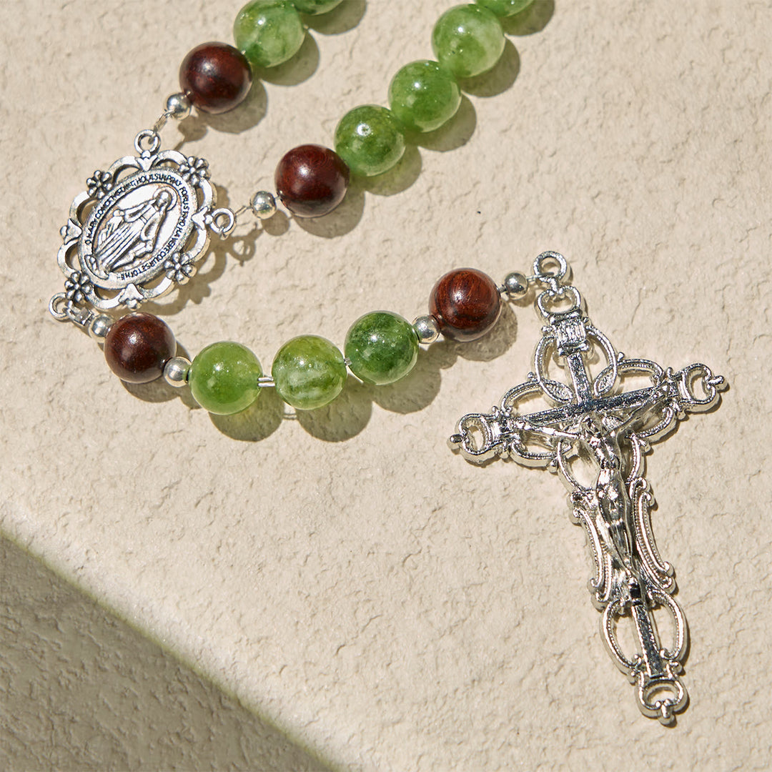 Christianartworkshop Green and Purple Grape Bead Rosary Inspired by Christ the True Vine - image 7