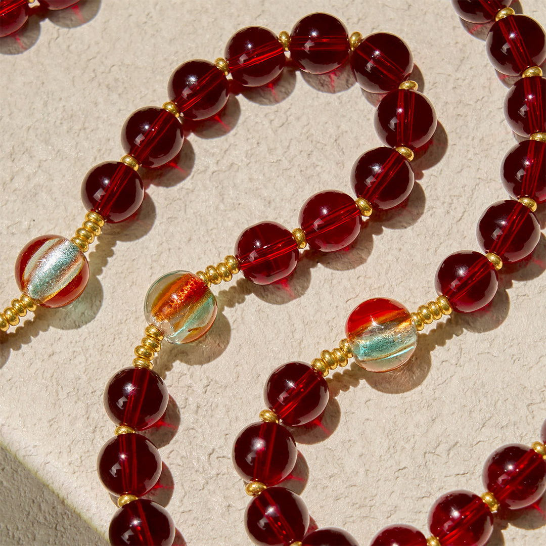 Christianartworkshop Thanksgiving Day: Our Lady of Fatima Rosary with Wine Red and Shining Rainbow Beads of Grace - image 11