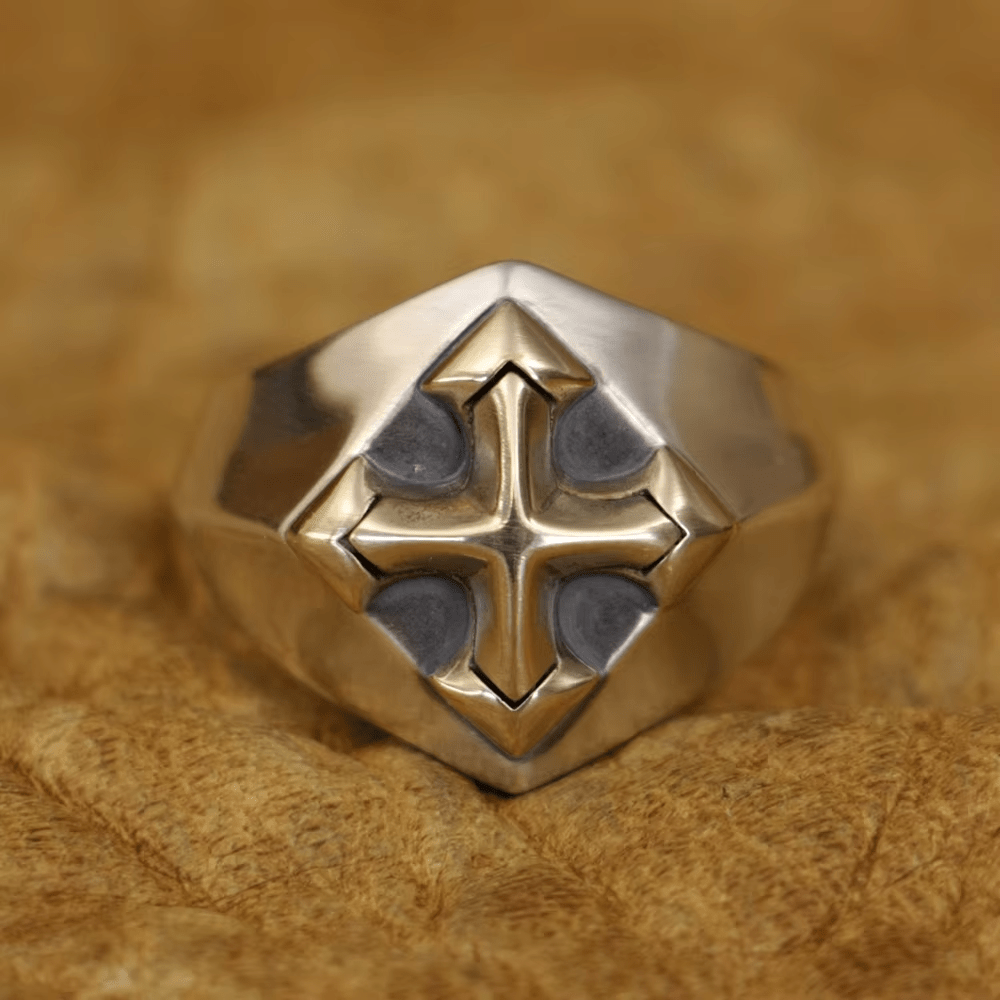 Christianartworkshop Vintage Style Faith Cross Ring in 925 Silver for Daily Devotion - US16.5 - image 0