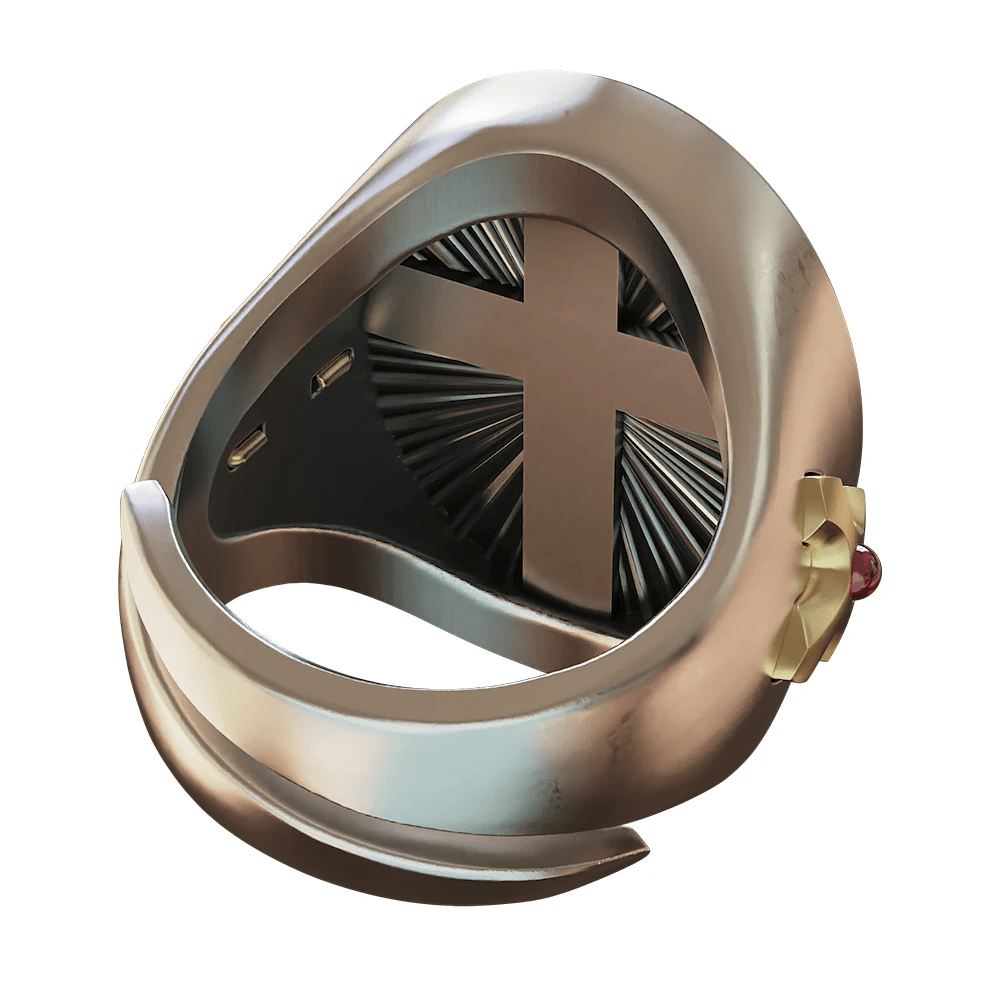 Christianartworkshop Sacred Heart Jesus Ring in 925 Silver: Symbol of Love and Sacrifice - image 9