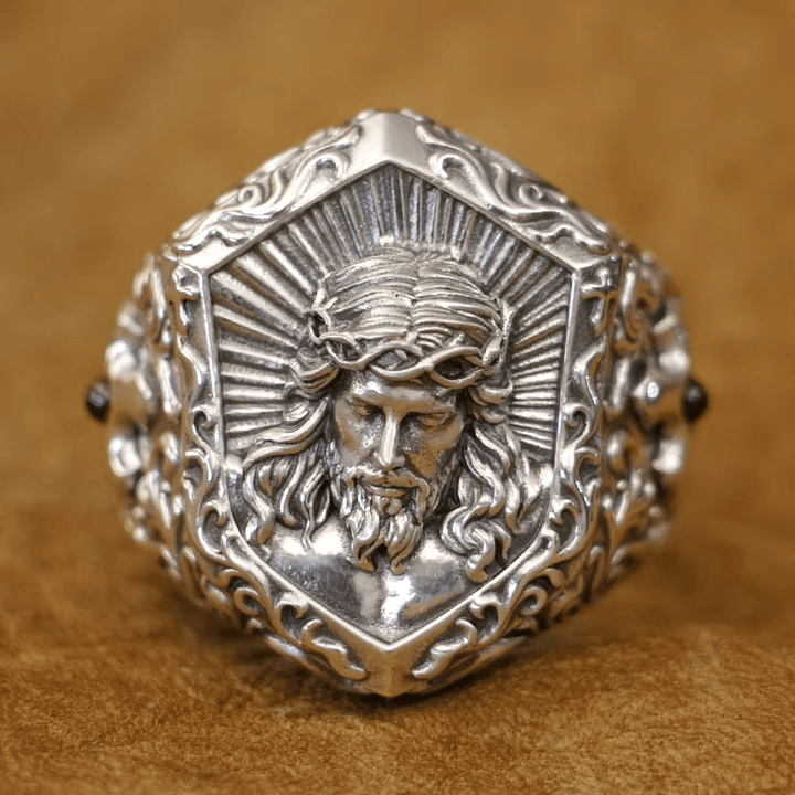 Christianartworkshop Jesus Christ Crown of Thorns Ring in Vintage Style Solid Sterling Silver - image 3