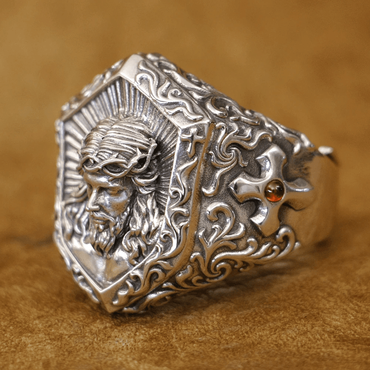Christianartworkshop Jesus Christ Crown of Thorns Ring in Vintage Style Solid Sterling Silver - image 5