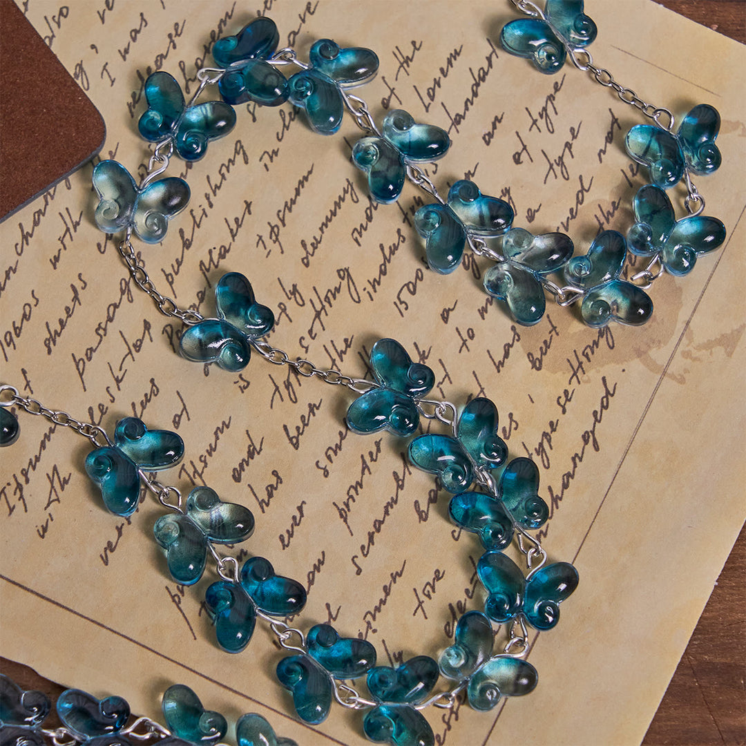 Christianartworkshop Wings of Devotion Shimmering Blue Butterfly Prayer Rosary with Miraculous Medal - image 6
