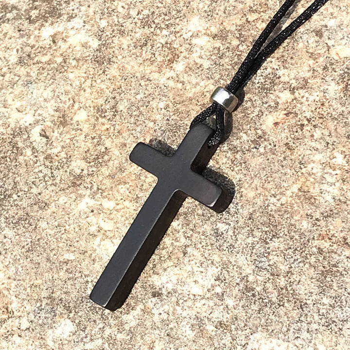 Christianartworkshop Classic Natural Ebony Cross Necklace: Pure and Enduring Faith Symbol - image 8
