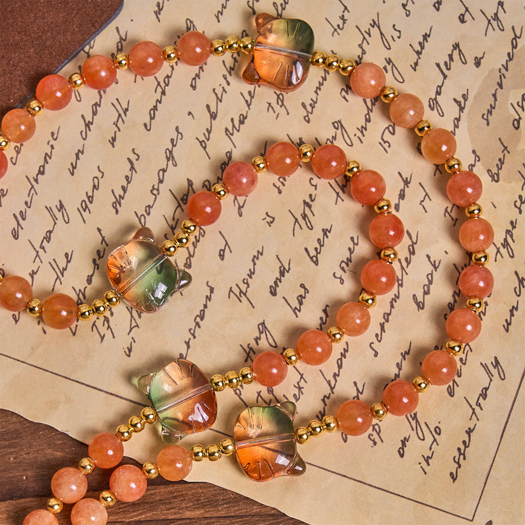 Christianartworkshop Orange Tabby Cat Blessing with Carnelian Beads Prayer Animal Rosary - image 7