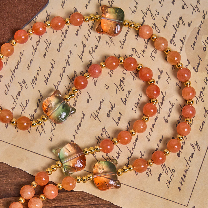 Christianartworkshop Orange Tabby Cat Blessing with Carnelian Beads Prayer Animal Rosary - image 7