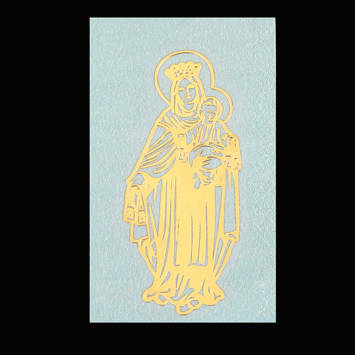 Christianartworkshop Golden Saint Sticker for Phone: Multiple Holy Figures Available - Our Lady of Mount Carmel - image 10