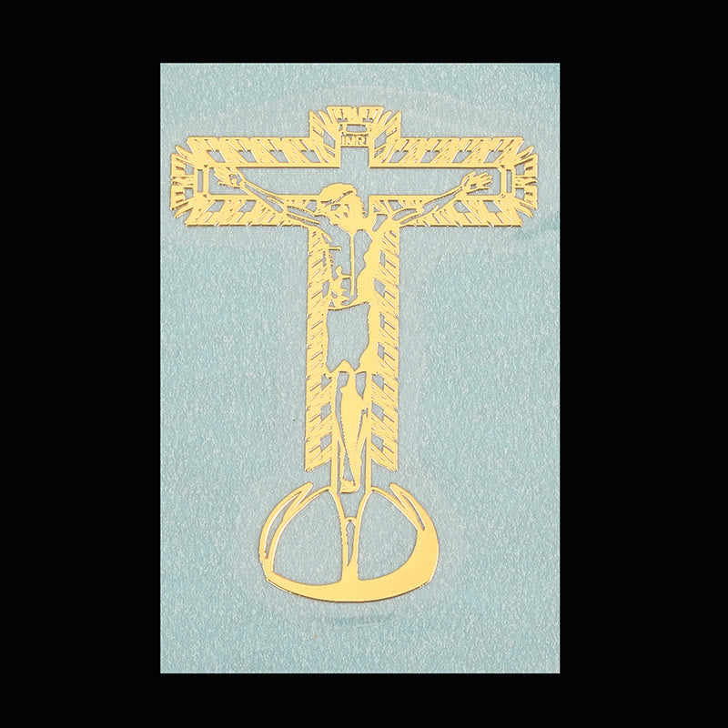 Christianartworkshop Golden Saint Sticker for Phone: Multiple Holy Figures Available - Crucifix of Jesus Christ - image 9