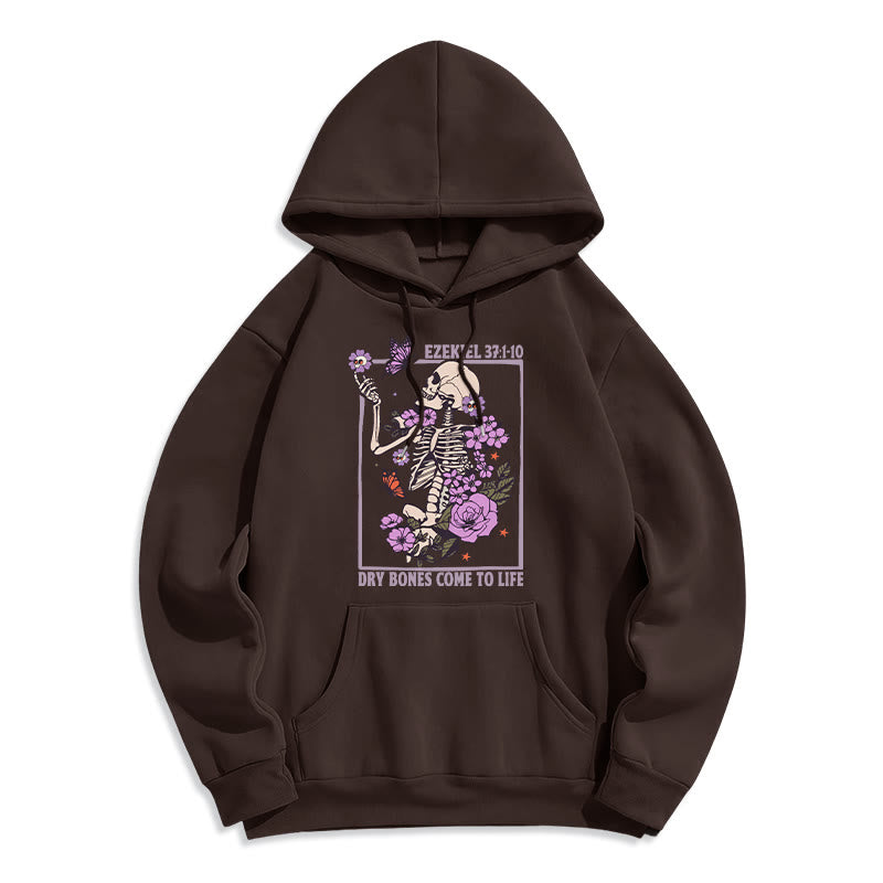 Christianartworkshop Dry Bones Rise in Faith Fleece Lined Polyester Hoodie - Brown - 2XL - image 7