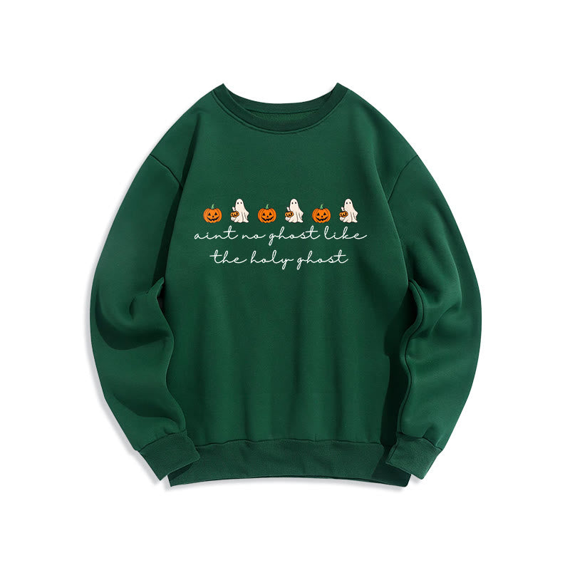 Christianartworkshop No Ghost Like the Holy Ghost Fleece Lined Polyester Sweatshirt - Green - 2XL - image 5