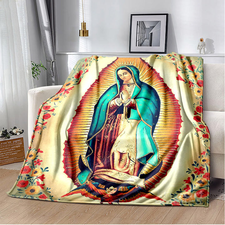 Christianartworkshop Virgin of Guadalupe Religiou Flannel Blanket: Spiritual Comfort for Home - J - 264x228cm - image 9