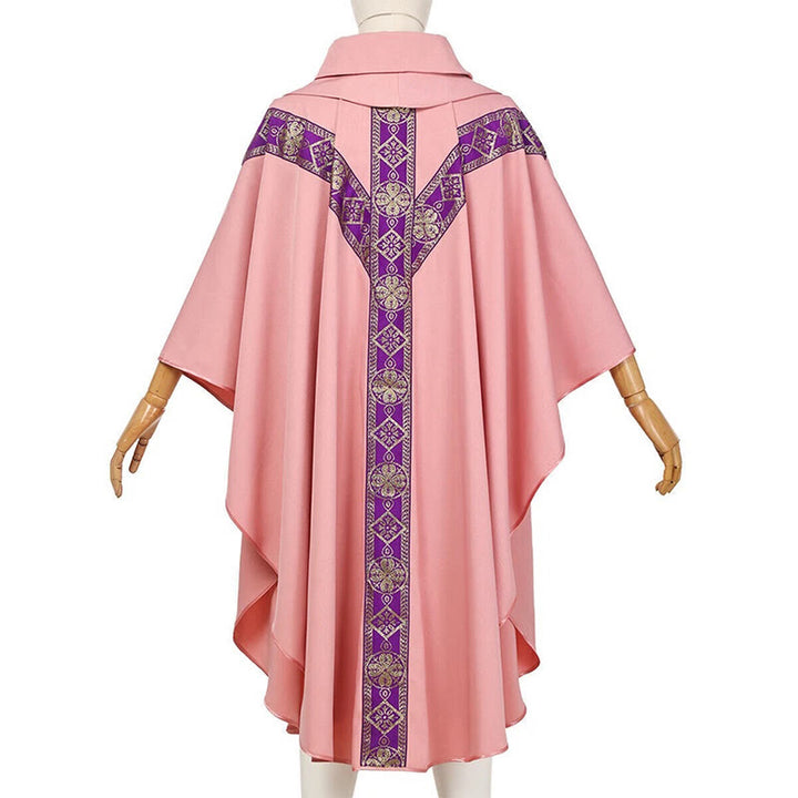 Christianartworkshop Medieval Cloak Clergy Robe with Golden Religious Patterns - image 15