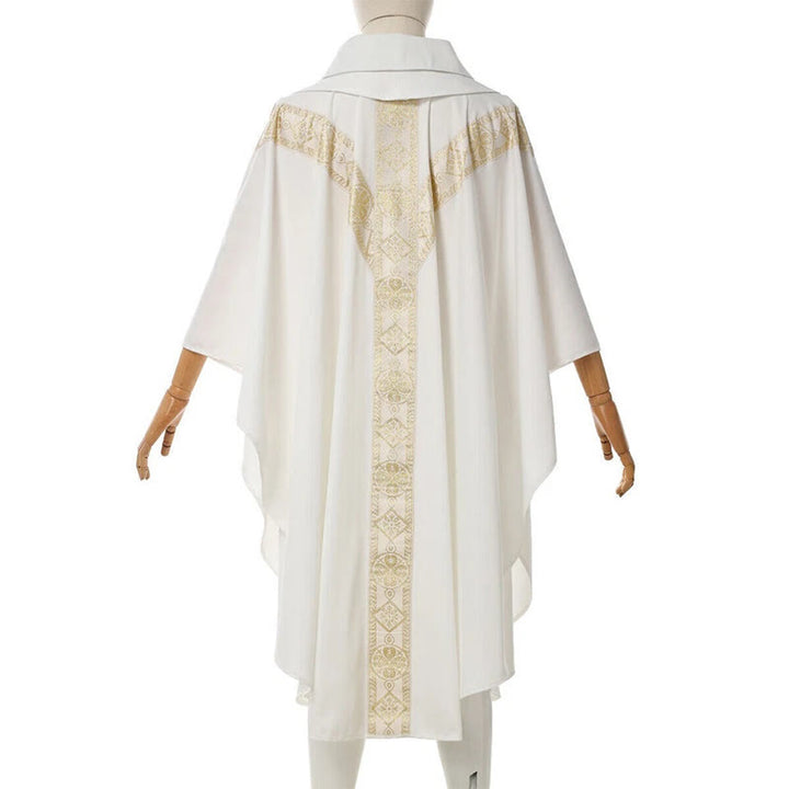 Christianartworkshop Medieval Cloak Clergy Robe with Golden Religious Patterns - image 10