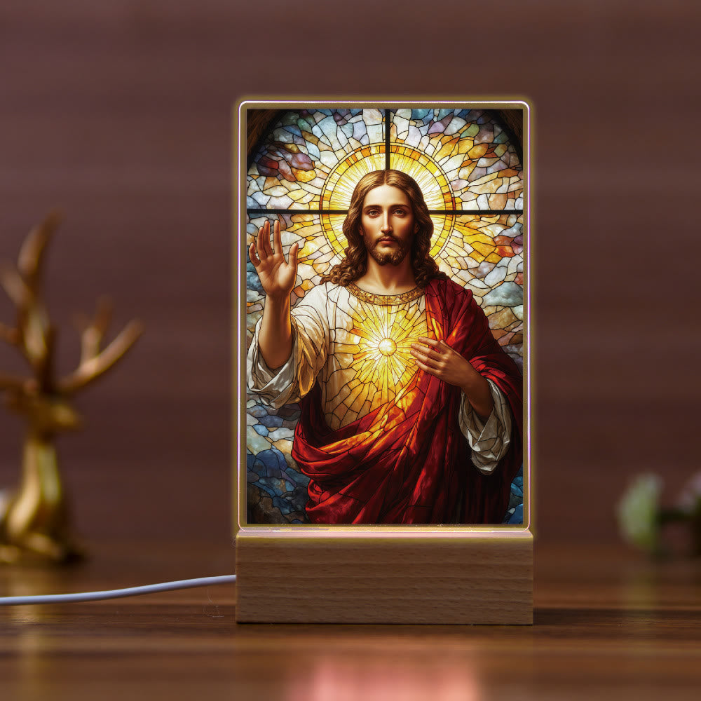 Christianartworkshop Religious Jesus Daily Affection Night Light: Warm Glow & Loving Message - C - image 2
