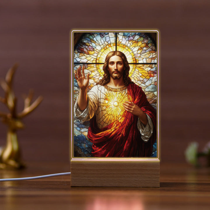 Christianartworkshop Religious Jesus Daily Affection Night Light: Warm Glow & Loving Message - C - image 2