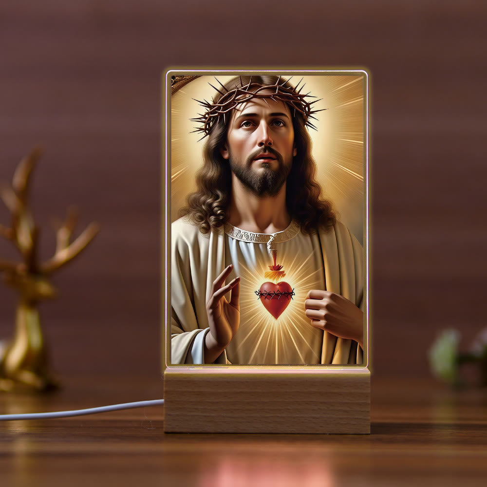 Christianartworkshop Religious Jesus Daily Affection Night Light: Warm Glow & Loving Message - H - image 7