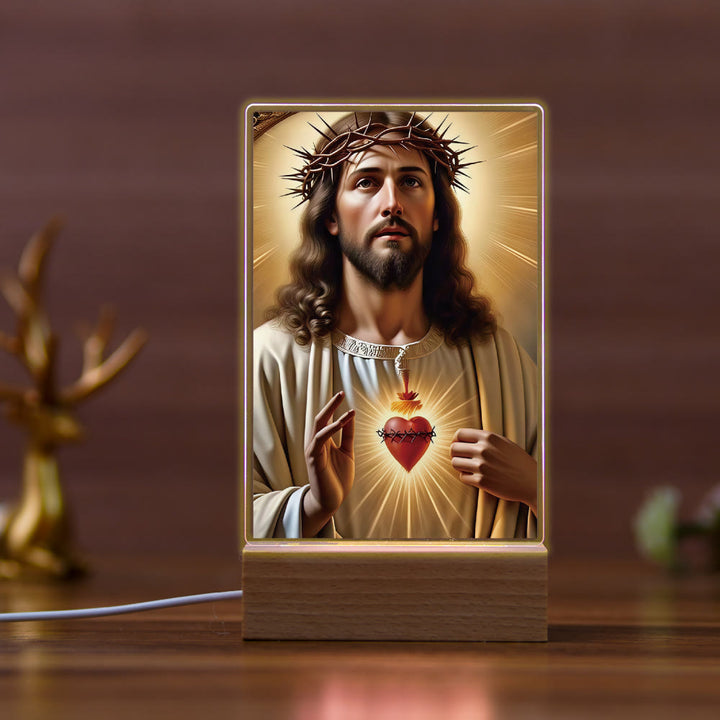 Christianartworkshop Religious Jesus Daily Affection Night Light: Warm Glow & Loving Message - H - image 7