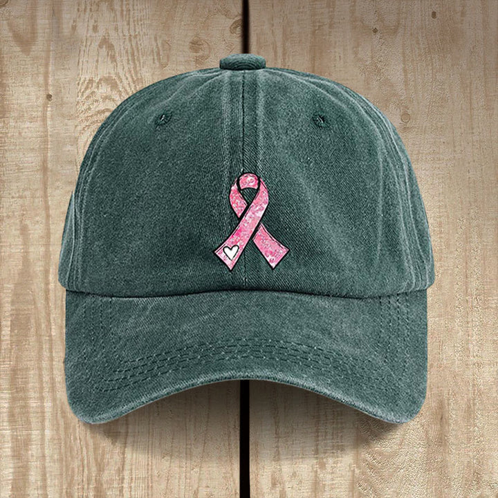 Christianartworkshop God's Healing Prayers Pink Ribbon Hat: Faith Warrior for Cancer Awareness - Green - image 12