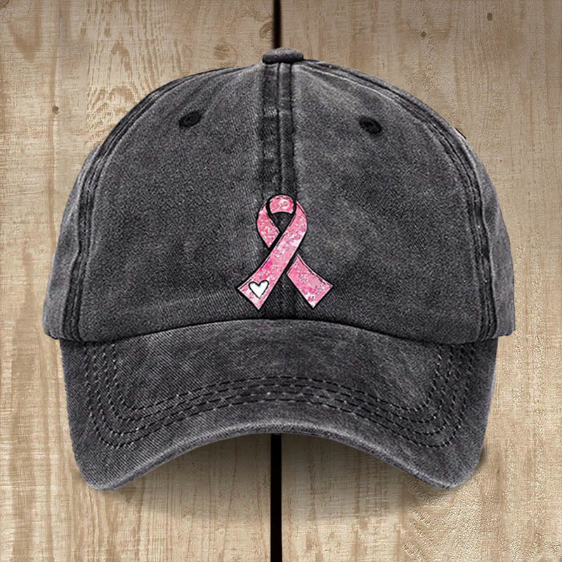 Christianartworkshop God's Healing Prayers Pink Ribbon Hat: Faith Warrior for Cancer Awareness - Black - image 1