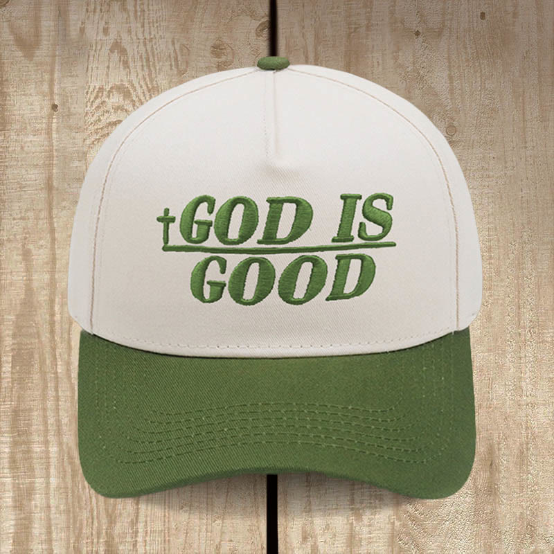 Christianartworkshop God Is Good Two-Tone Baseball Cap: Faith Worn Boldly - Army Green - image 9