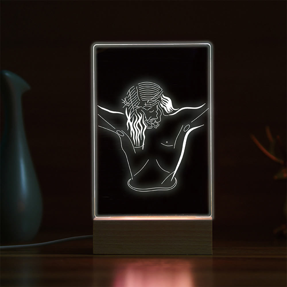 Christianartworkshop Minimalist Sacred Outlines Night Light: Share Divine Bonds - B - image 1