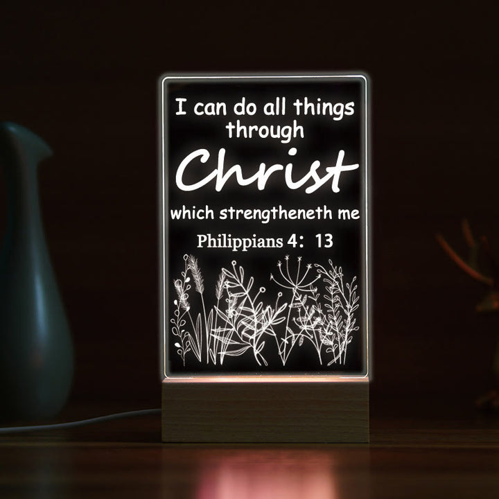 Christianartworkshop Spiritual Bible Verse Serenity Night Light: Divine Promises in Light - D - image 3