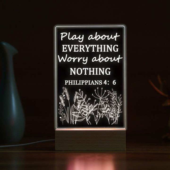 Christianartworkshop Spiritual Bible Verse Serenity Night Light: Divine Promises in Light - C - image 2