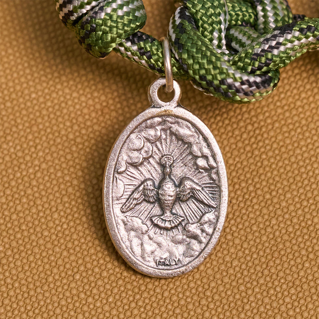 Christianartworkshop Rugged Paracord Blessing Rosary: Shielded by Holy Spirit and Divine Mercy - image 9