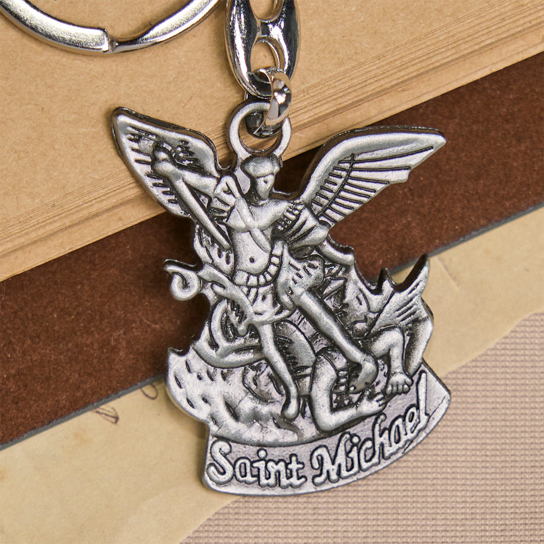 Christianartworkshop Shield Against Evil St. Michael the Archangel Keychain - image 3