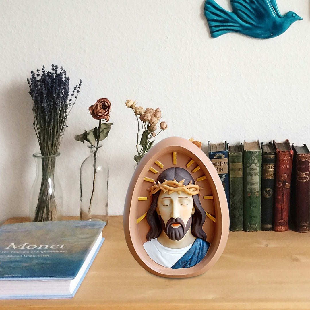 Christianartworkshop Jesus with Crown of Thorns Desktop Decoration: A Home Decor Highlighting Faith - image 5