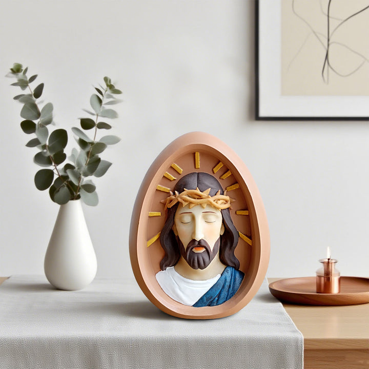 Christianartworkshop Jesus with Crown of Thorns Desktop Decoration: A Home Decor Highlighting Faith - image 3