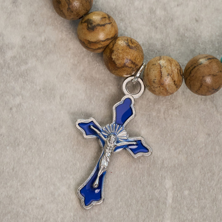 Christianartworkshop Ocean's Faith with Multicolored Natural Stone & Turtle Charm Animal Bracelet - image 55