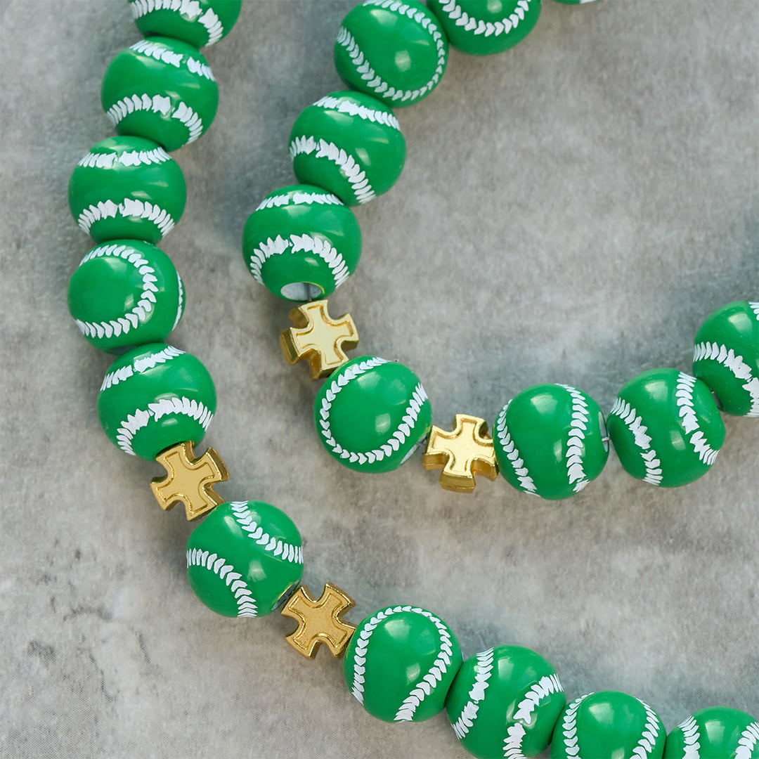 Christianartworkshop Blessed Miniature Baseball Beads Rosary with Golden Holy Chalice & Crucifix: Merge Faith and Sport - image 20