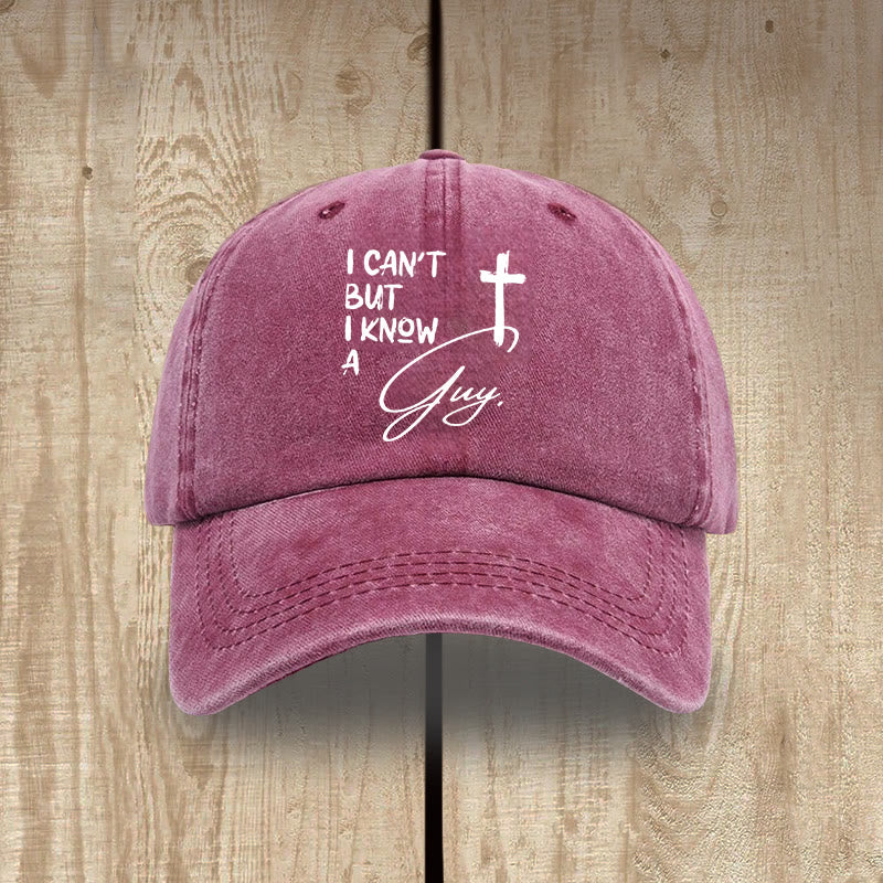 Christianartworkshop I Can't He Can Jesus Cross Everyday Faith Washed Cotton Hat - Wine - image 14