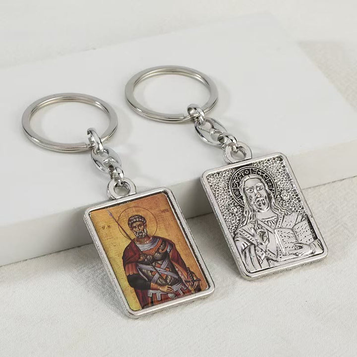 Christianartworkshop Artistic Religious Double - Sided Keychain: A Unique Expression of Divine Connection - Saint George - image 7