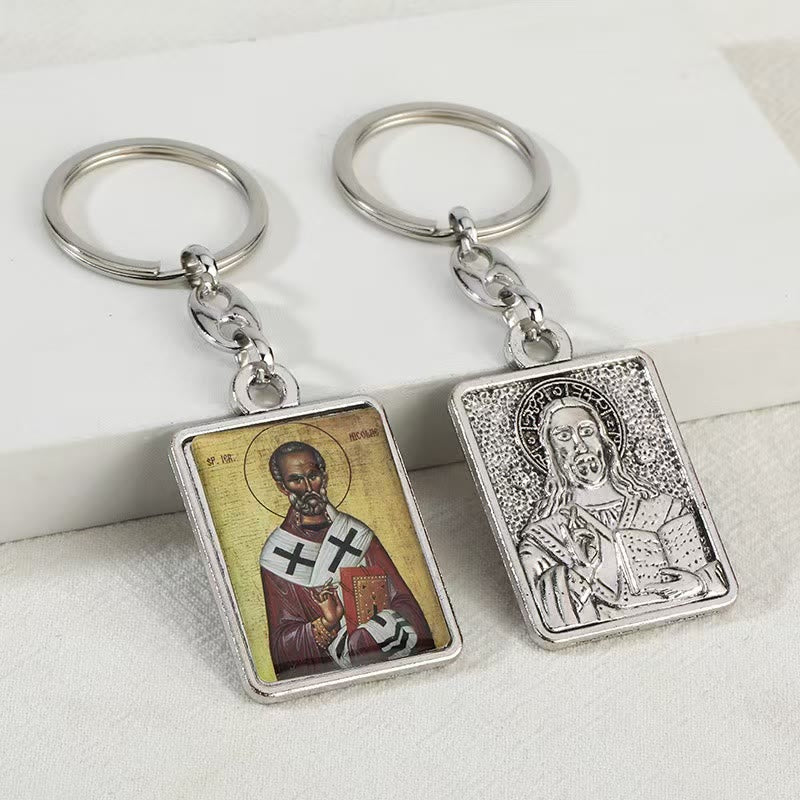 Christianartworkshop Artistic Religious Double - Sided Keychain: A Unique Expression of Divine Connection - Saint Cyril - image 10