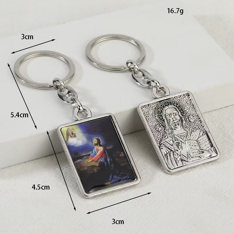 Christianartworkshop Artistic Religious Double - Sided Keychain: A Unique Expression of Divine Connection - Jesus Prayer - image 6