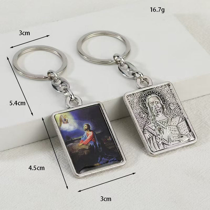 Christianartworkshop Artistic Religious Double - Sided Keychain: A Unique Expression of Divine Connection - Jesus Prayer - image 6