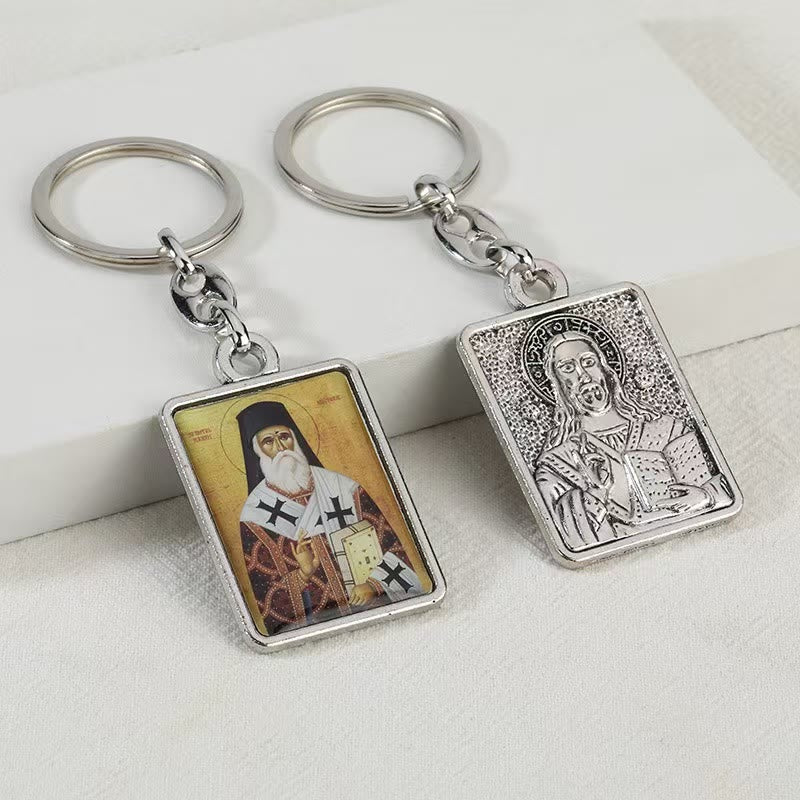 Christianartworkshop Artistic Religious Double - Sided Keychain: A Unique Expression of Divine Connection - Saint Nicholas - image 9