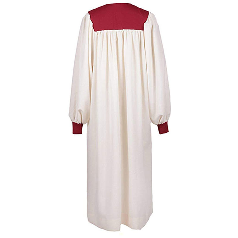 Christianartworkshop Distinctive White Church Clergy Robe with Red Collar & Cross Emblem - image 10